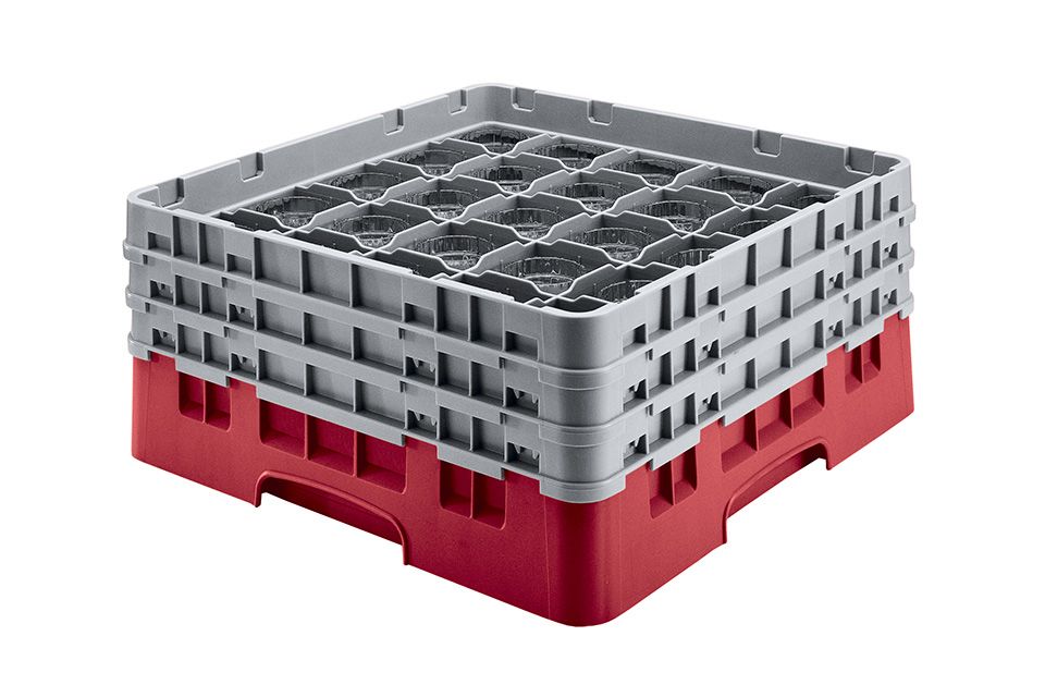 Кассета для бокалов Cambro 36S534 красн./беж.