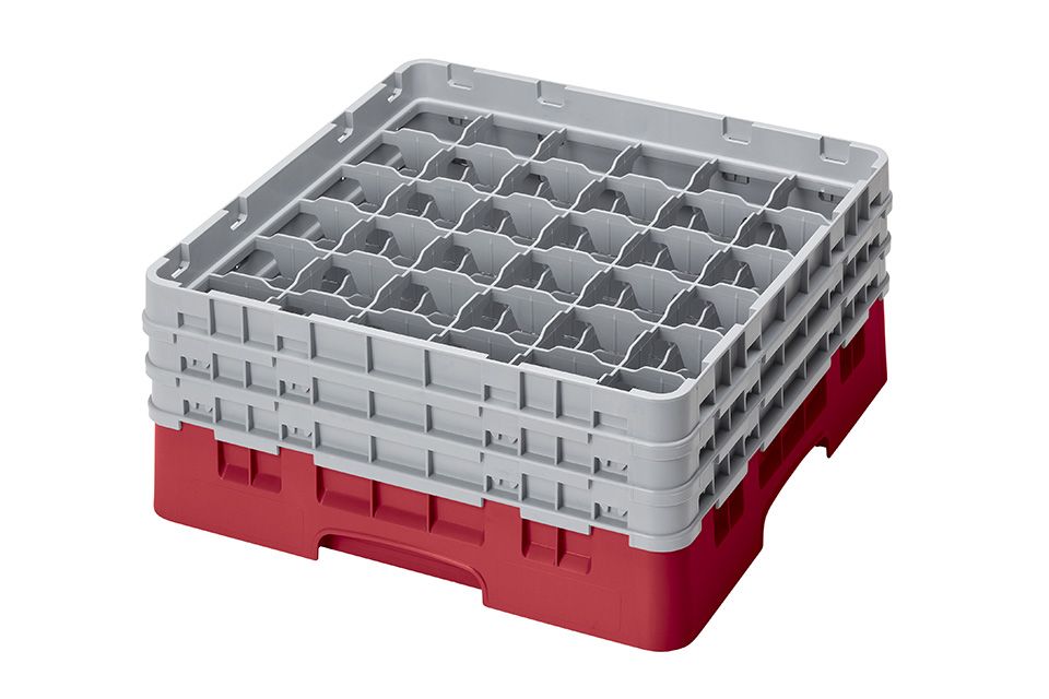Кассета для бокалов Cambro 36S638 красн./сер.