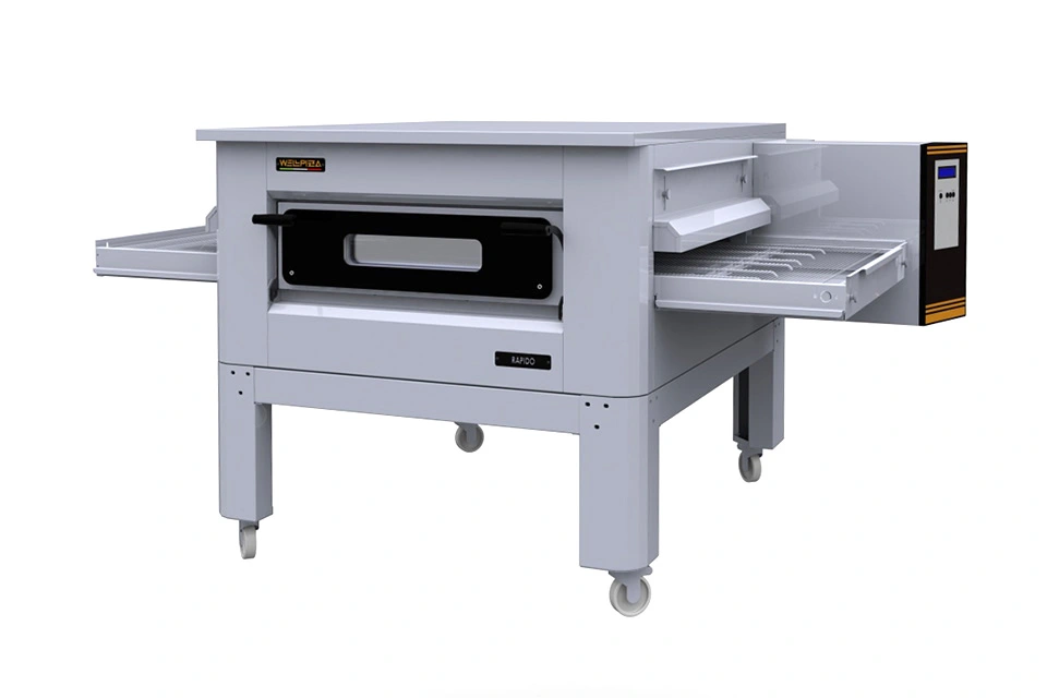 Печь для пиццы конвейерная WellPizza Rapido 115 со стендом Печь для пиццы конвейерная WellPizza Rapido 115 со стендом