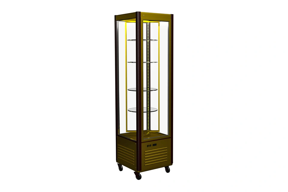 Шкаф холодильный Carboma D4 VM 400-2 (brown&gold) Шкаф холодильный Carboma D4 VM 400-2 (brown&gold)