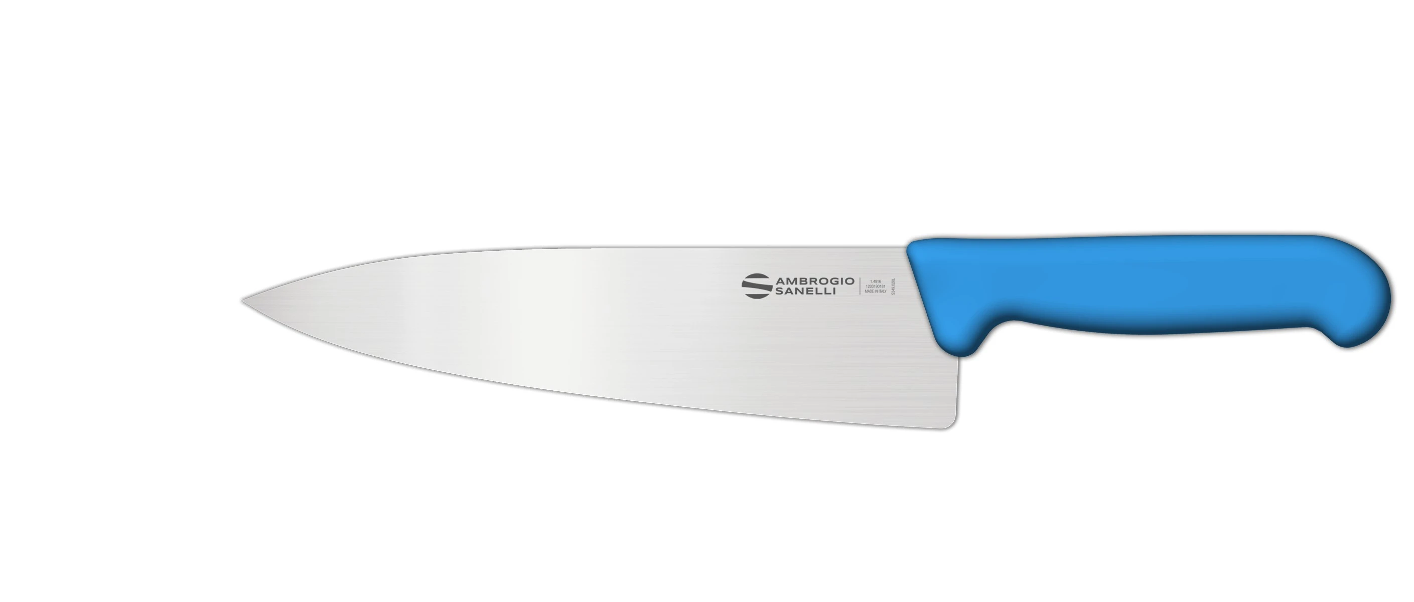 Нож Sanelli Ambrogio серии Supra Colore, SC49020L, кухонный 200 х 48 мм, синий Нож Sanelli Ambrogio серии Supra Colore, SC49020L, кухонный 200 х 48 мм, синий