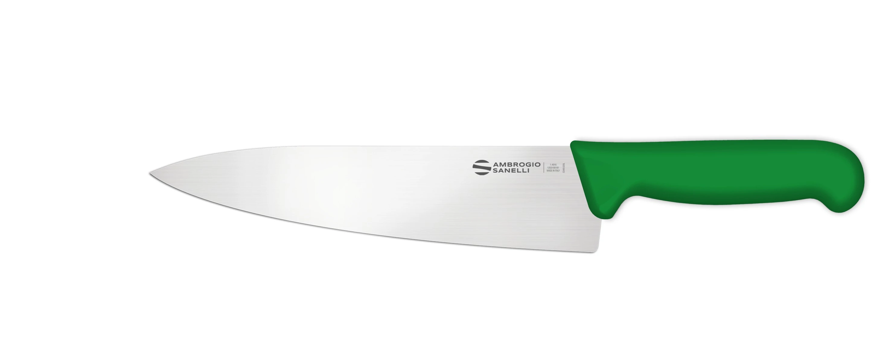 Нож Sanelli Ambrogio серии Supra Colore, SC49024G, кухонный 240 мм, зеленый Нож Sanelli Ambrogio серии Supra Colore, SC49024G, кухонный 240 мм, зеленый
