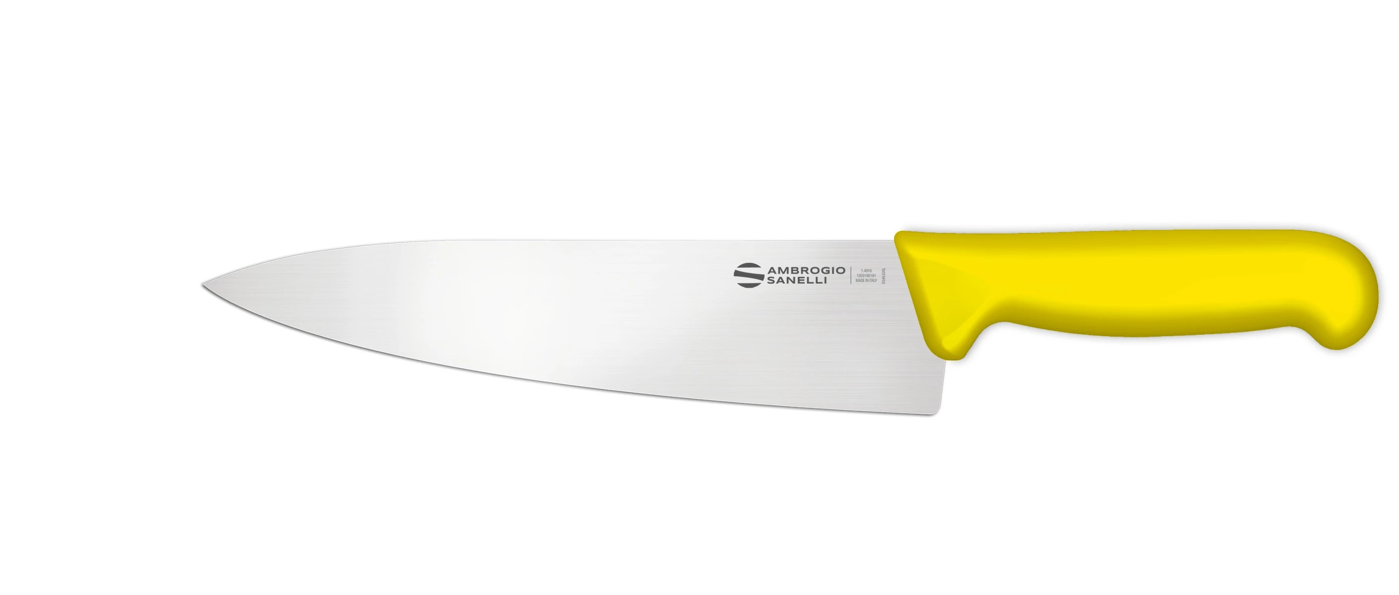 Нож Sanelli Ambrogio серии Supra Colore, SC49024Y, кухонный 240 х 56 мм, желтый Нож Sanelli Ambrogio серии Supra Colore, SC49024Y, кухонный 240 х 56 мм, желтый