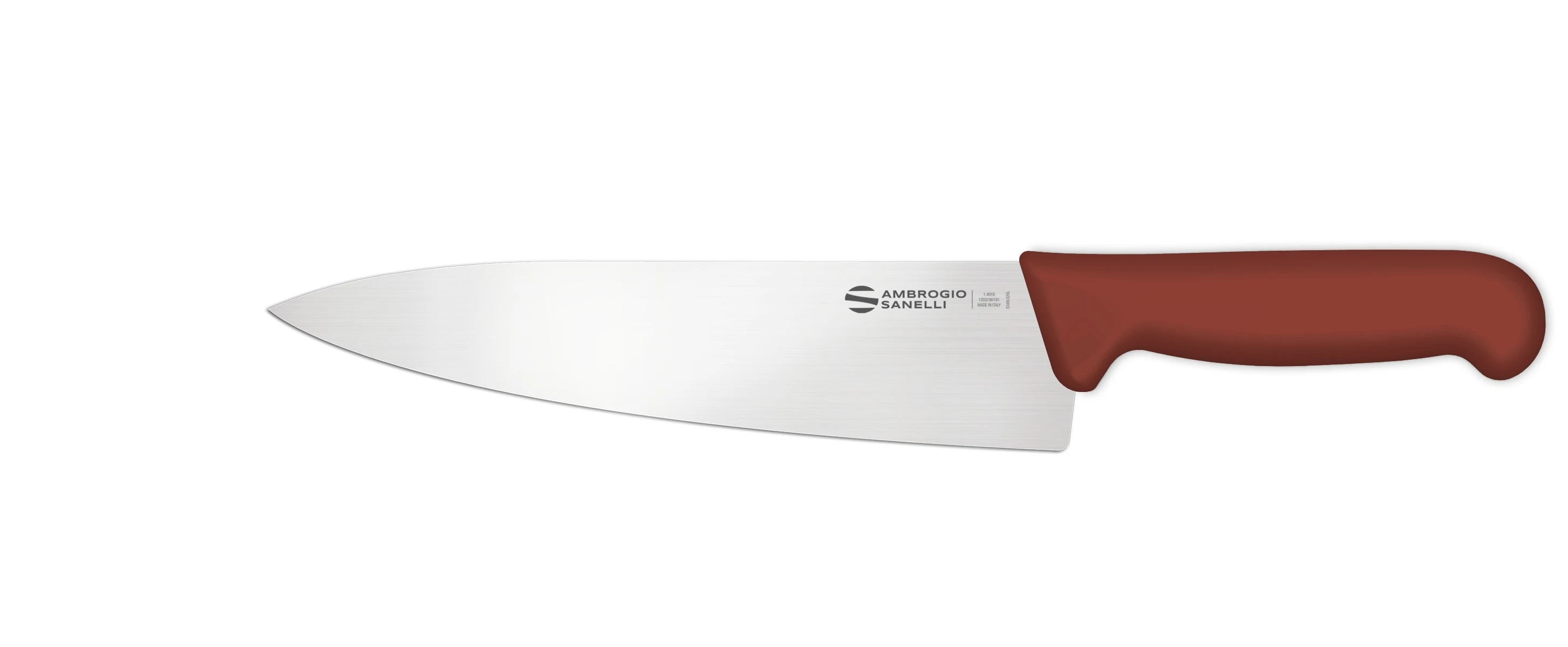 Нож Sanelli Ambrogio серии Supra Colore, SC49024N, кухонный 240 х 56 мм, коричневый Нож Sanelli Ambrogio серии Supra Colore, SC49024N, кухонный 240 х 56 мм, коричневый
