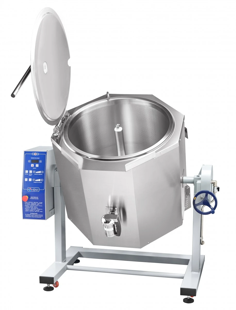 Котел пищеварочный Abat КПЭМ-100-ОМР-ВК со сливным краном