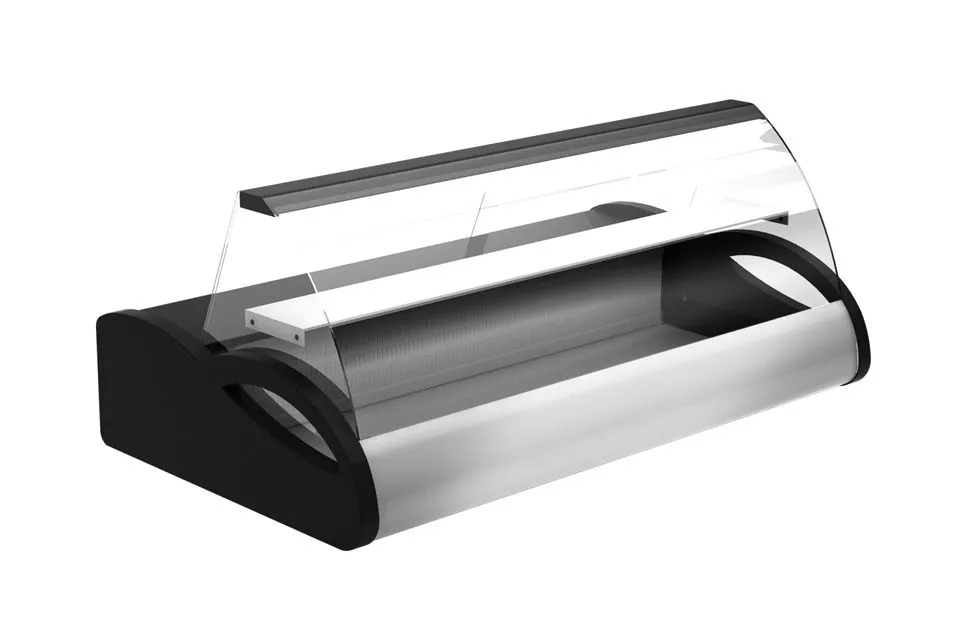 Витрина настольная Carboma ВХС-1,0 Арго (black&steel) Витрина настольная Carboma ВХС-1,0 Арго (black&steel)