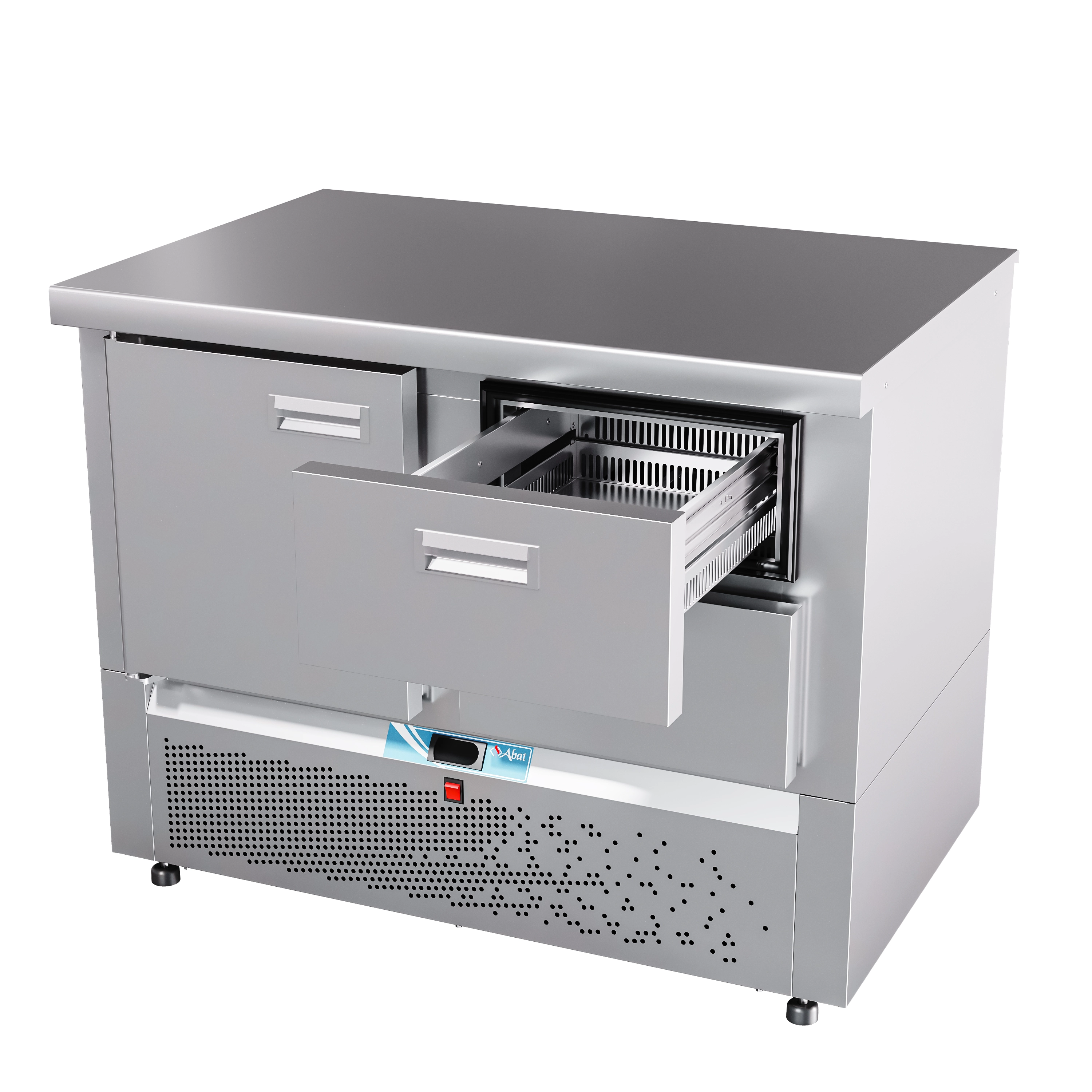 Стол холодильный Abat СХС-70Н-01 столешн. 202 без борт.(дверь-ящик1/2) Стол холодильный Abat СХС-70Н-01 столешн. 202 без борт.(дверь-ящик1/2)