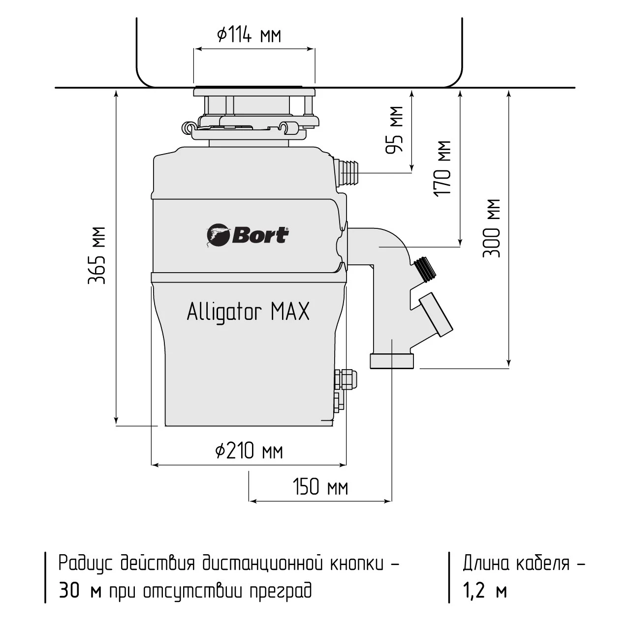 Измельчитель отходов Bort Alligator Max Измельчитель отходов Bort Alligator Max