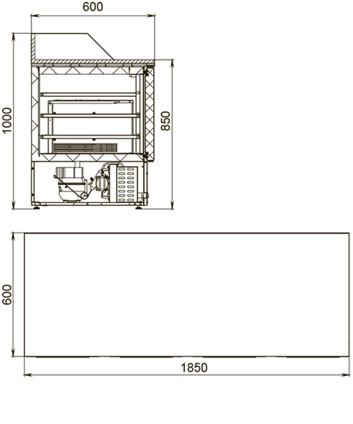 Стол холодильный TMi4GNpizza-G