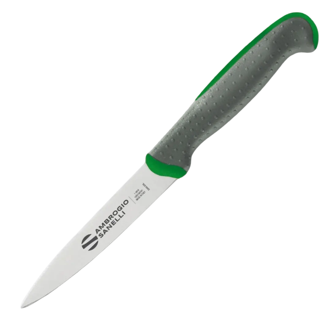 Нож Sanelli Ambrogio серии Tecna, TT82011G, для овощей 110 мм, зеленый Нож Sanelli Ambrogio серии Tecna, TT82011G, для овощей 110 мм, зеленый