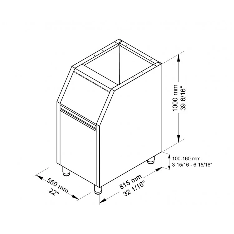 Бункер для льдогенераторов Brema BIN 110*G-TM22