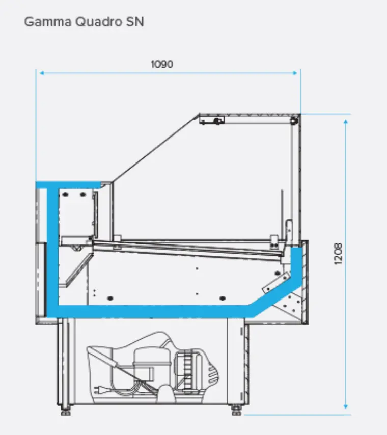 Витрина холодильно-морозильная ВПСН (Gamma-2 QuadroLX SN 1800 R290) (ЕL.2.G9016гл.B7016гл.V0.PS)