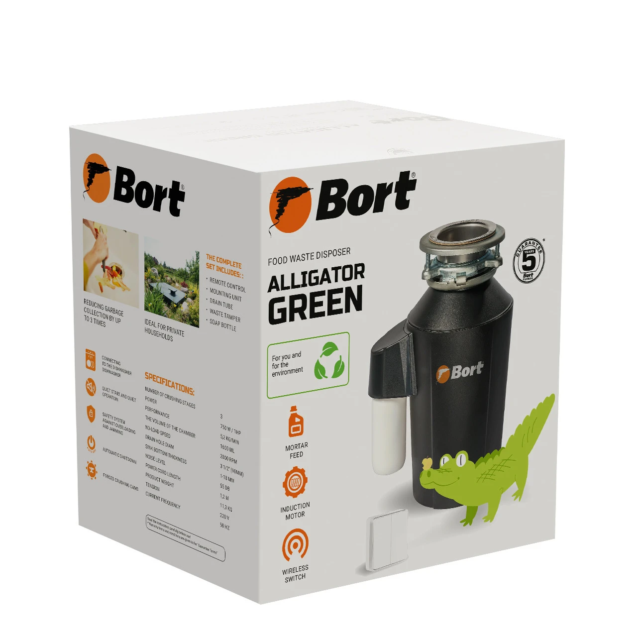 Измельчитель отходов Bort Alligator Green Измельчитель отходов Bort Alligator Green