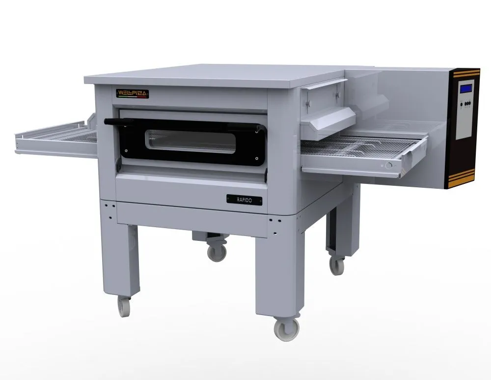Печь для пиццы конвейерная WellPizza Rapido 32 со стендом