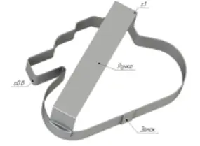 Кондитерская форма Спика Вырубка Танк 120х85 Кондитерская форма Спика Вырубка Танк 120х85