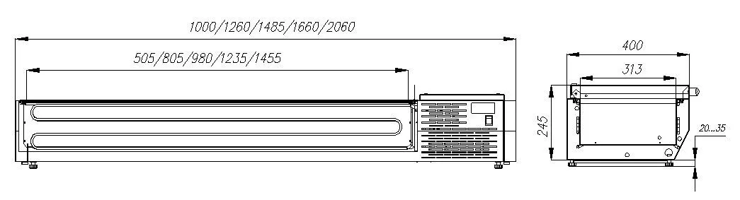 Витрина настольная Carboma Carboma VT2-G с крышкой