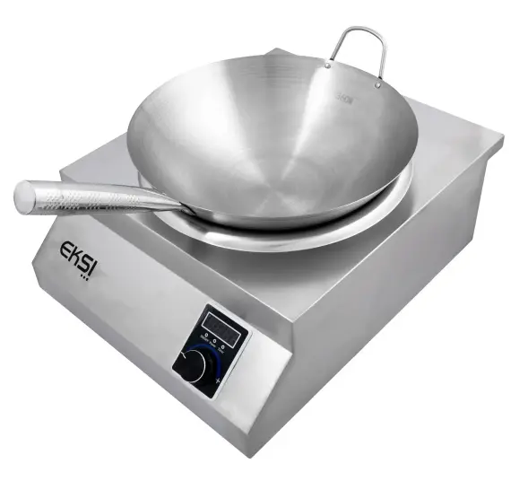 Сковорода ВОК для индукционных плит EKSI SS pan (Wok)