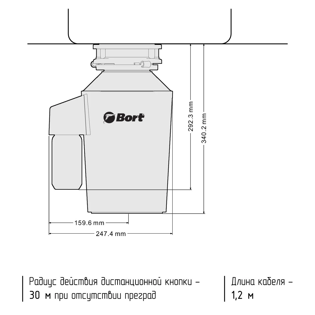 Измельчитель отходов Bort Alligator Green Измельчитель отходов Bort Alligator Green