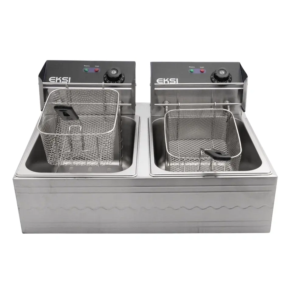 Фритюрница EKSI 6+6L Electric Fryer Фритюрница EKSI 6+6L Electric Fryer