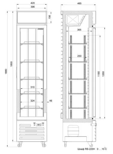 Шкаф холодильный Премьер RB-220H