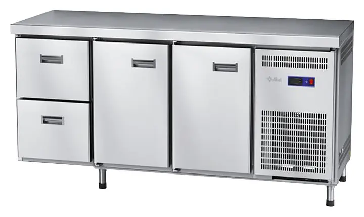 Стол морозильный Abat СХН-60-02 без борта (дверь, дверь, ящики 1/2)