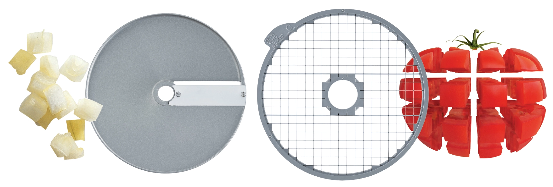 Набор из 8 дисков для овощерезок Robot Coupe (1933W) Набор из 8 дисков для овощерезок Robot Coupe (1933W)