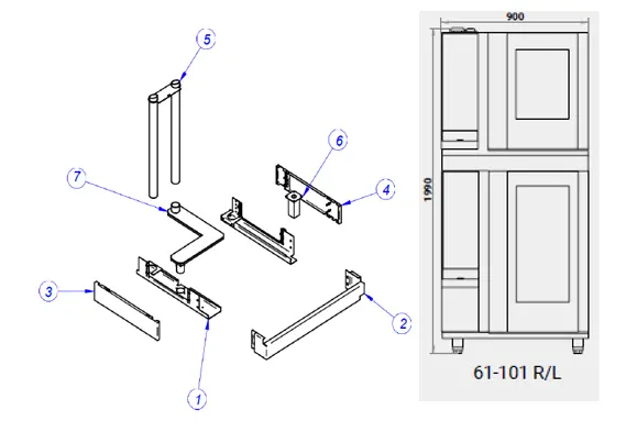 Соединительный комплект для печей Fagor Professional 61-101 R