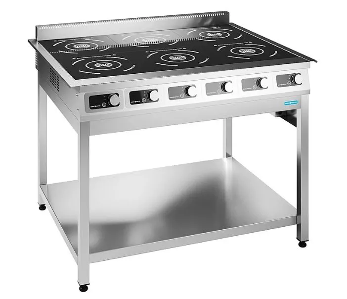 Плита электр. индукционная модель ПЭИ-6/G3 (6 конфорок 3х3,5 и 3х5кВт, 220/380, на подставке)