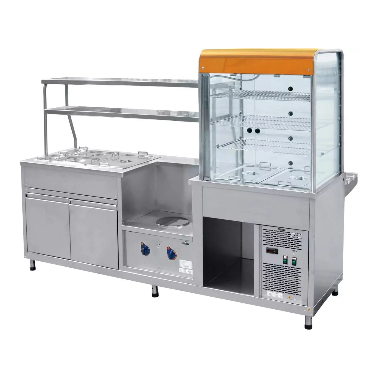 Витрина для холодных закусок Abat ПВХМ-70КМУ (кр.зол.)