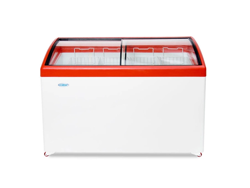 Ларь морозильный Снеж МЛГ 400 (красный)