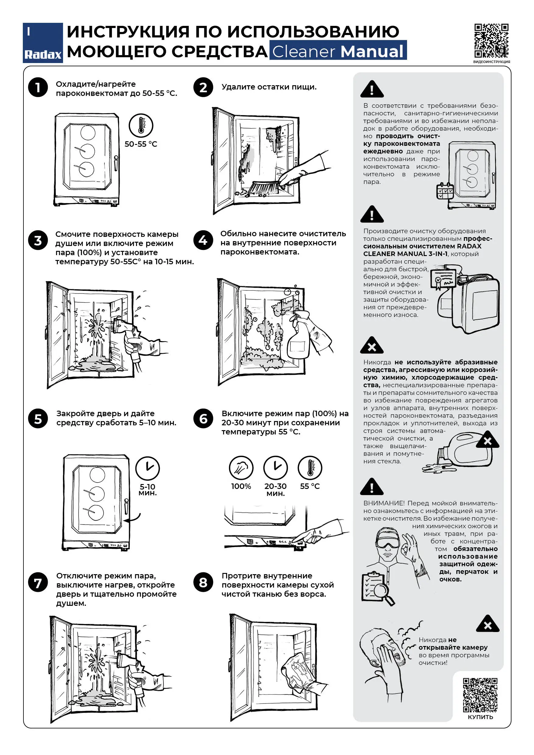 Моющее средство для пароконвектоматов Radax RCM05 Моющее средство для пароконвектоматов Radax RCM05