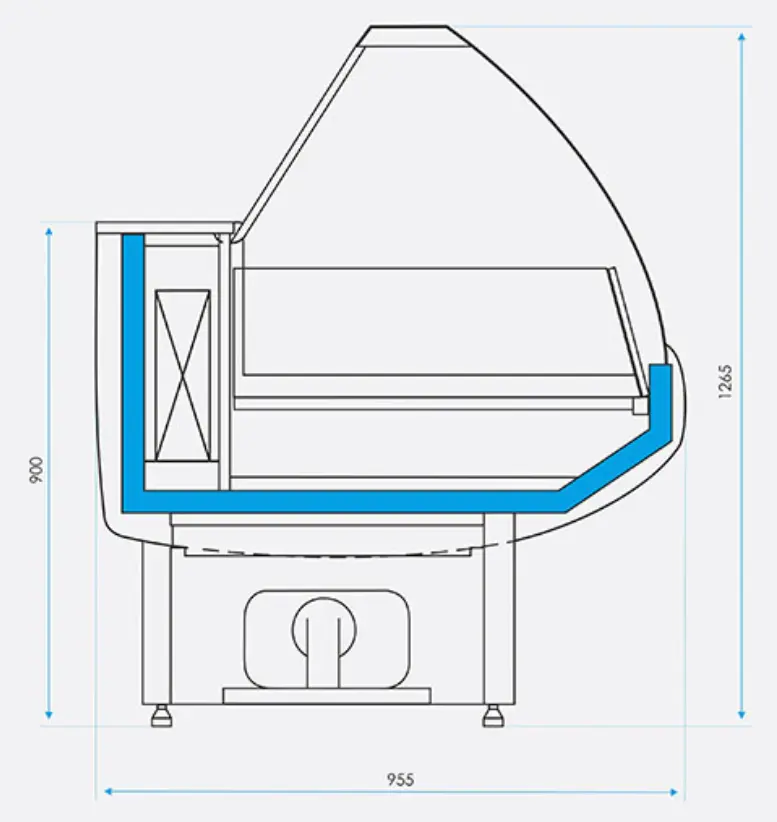Витрина морозильная Cryspi ВПН 0,18-1,08 (Octava M 1800) (RAL 3002) Витрина морозильная Cryspi ВПН 0,18-1,08 (Octava M 1800) (RAL 3002)