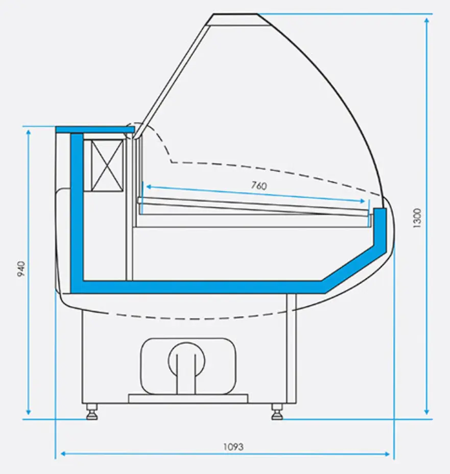 Витрина холодильно-морозильная Cryspi ВПСН 0,50-0,85 (Gamma-2 SN 1200) (верх3004гл_низ3004гл)