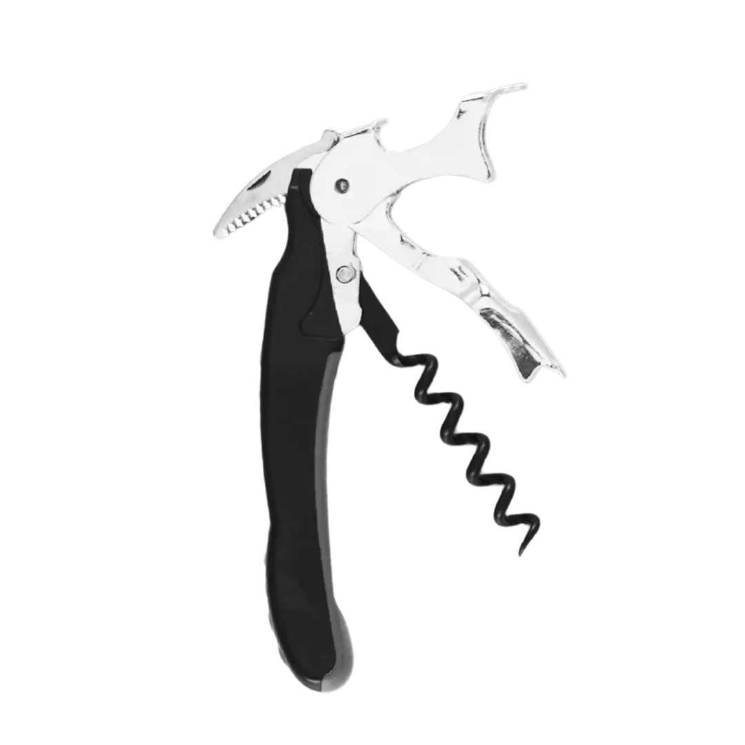 Открывалка Sanelli Ambrogio A1452000, нарзанник со штопором, черный