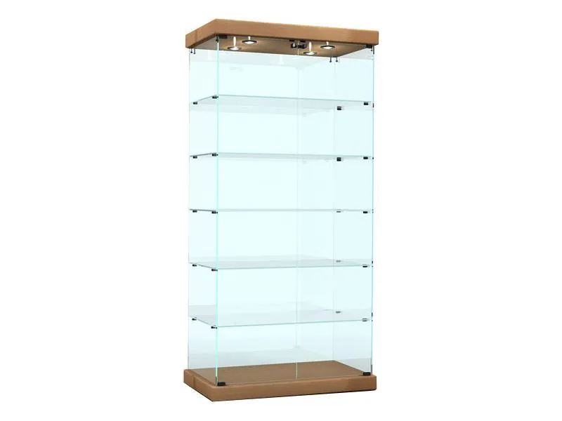 Витрина LB V (L 900V, 943x536x1971, остеклённый, ЛДСП16, бук)