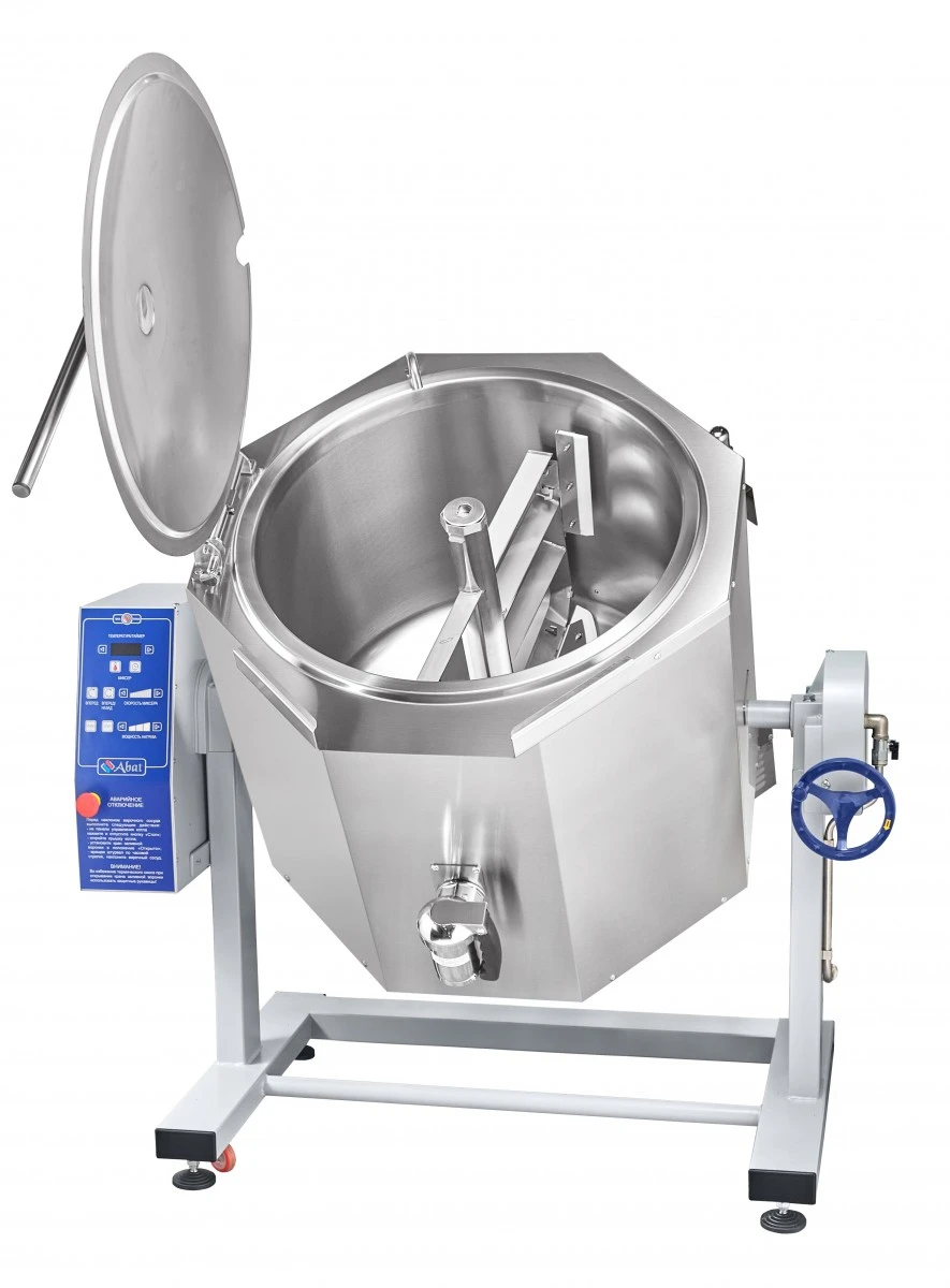 Котел пищеварочный Abat КПЭМ-100-ОМР-ВК со сливным краном