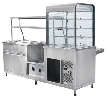 Витрина для холодных закусок Abat ПВХМ-70КМУ нерж. Витрина для холодных закусок Abat ПВХМ-70КМУ нерж.