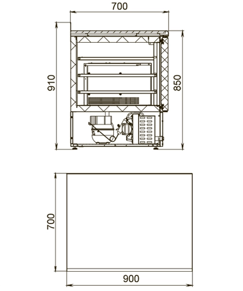 Стол холодильный Полаир TBi2GN-G Стол холодильный Полаир TBi2GN-G