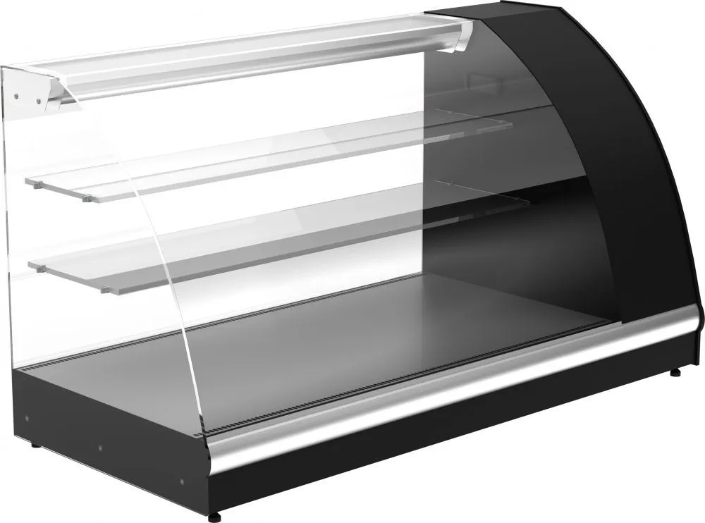 Витрина настольная Carboma ВХС-1,2 Арго XL (black&steel) Витрина настольная Carboma ВХС-1,2 Арго XL (black&steel)