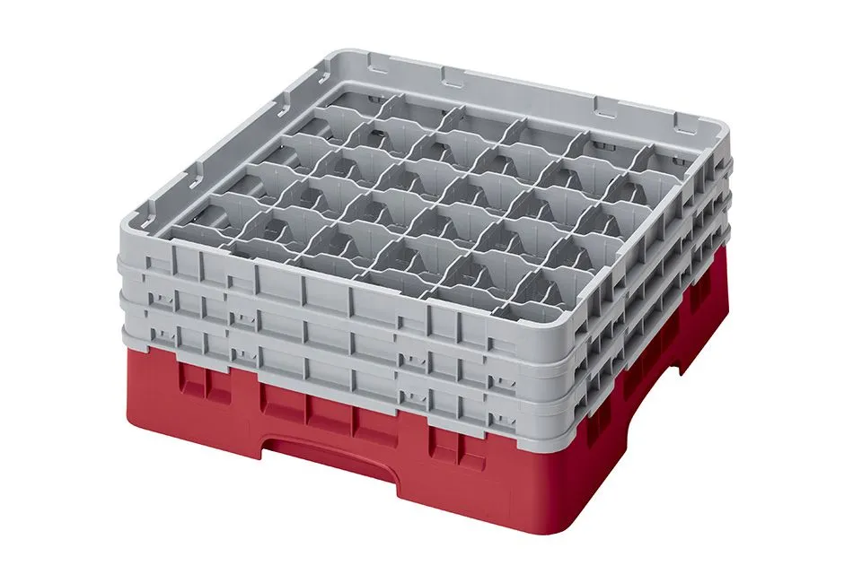Кассета для бокалов Cambro 36S638 красн./сер.
