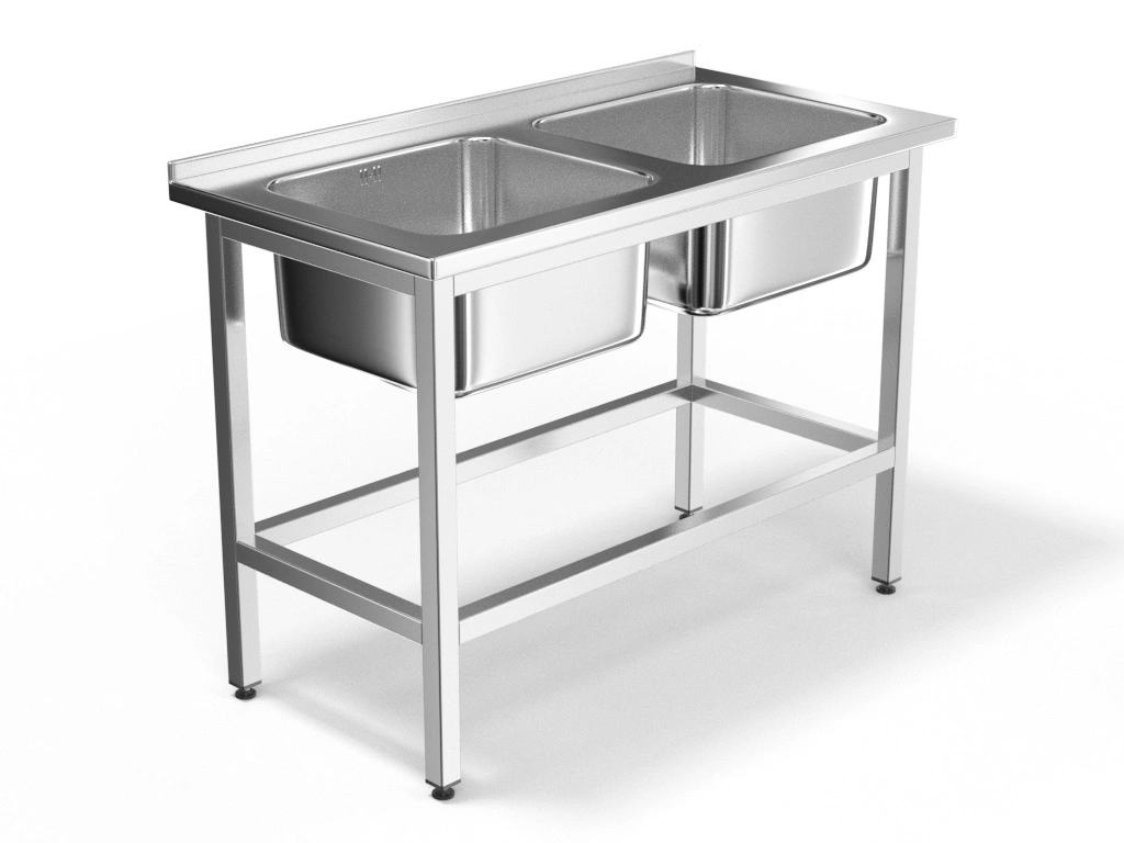 Ванна моечная Eksi серии ВМЦБ-2/400-п, цельнотянутая