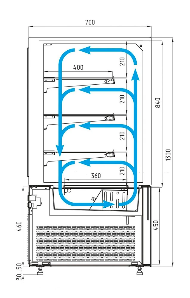 Витрина кондитерская Carboma КС71-130 VV 1,2-1 9005