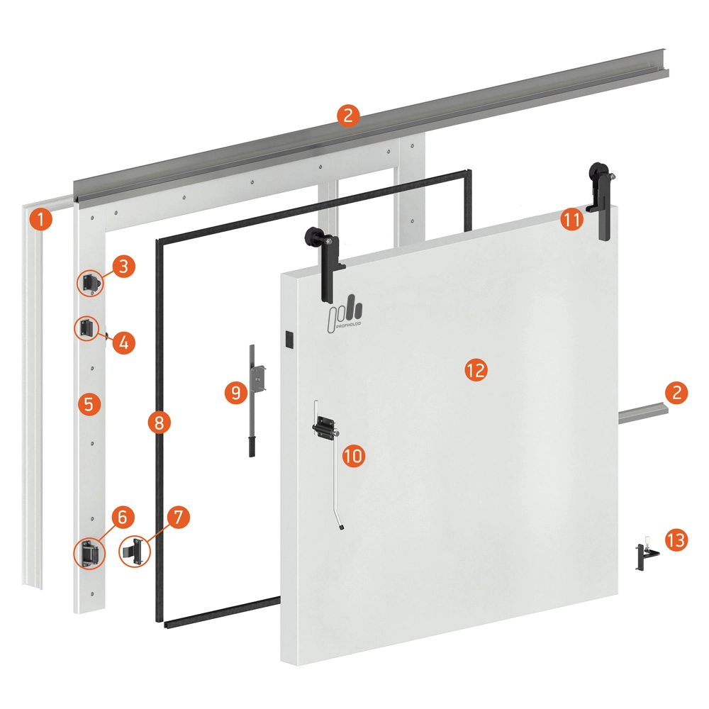 Дверь для холодильной камеры откатная Профхолод