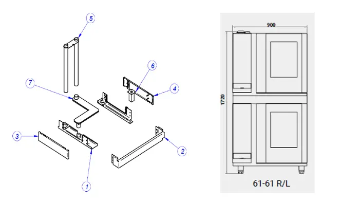 Соединительный комплект для печей Fagor Professional 61-61 R